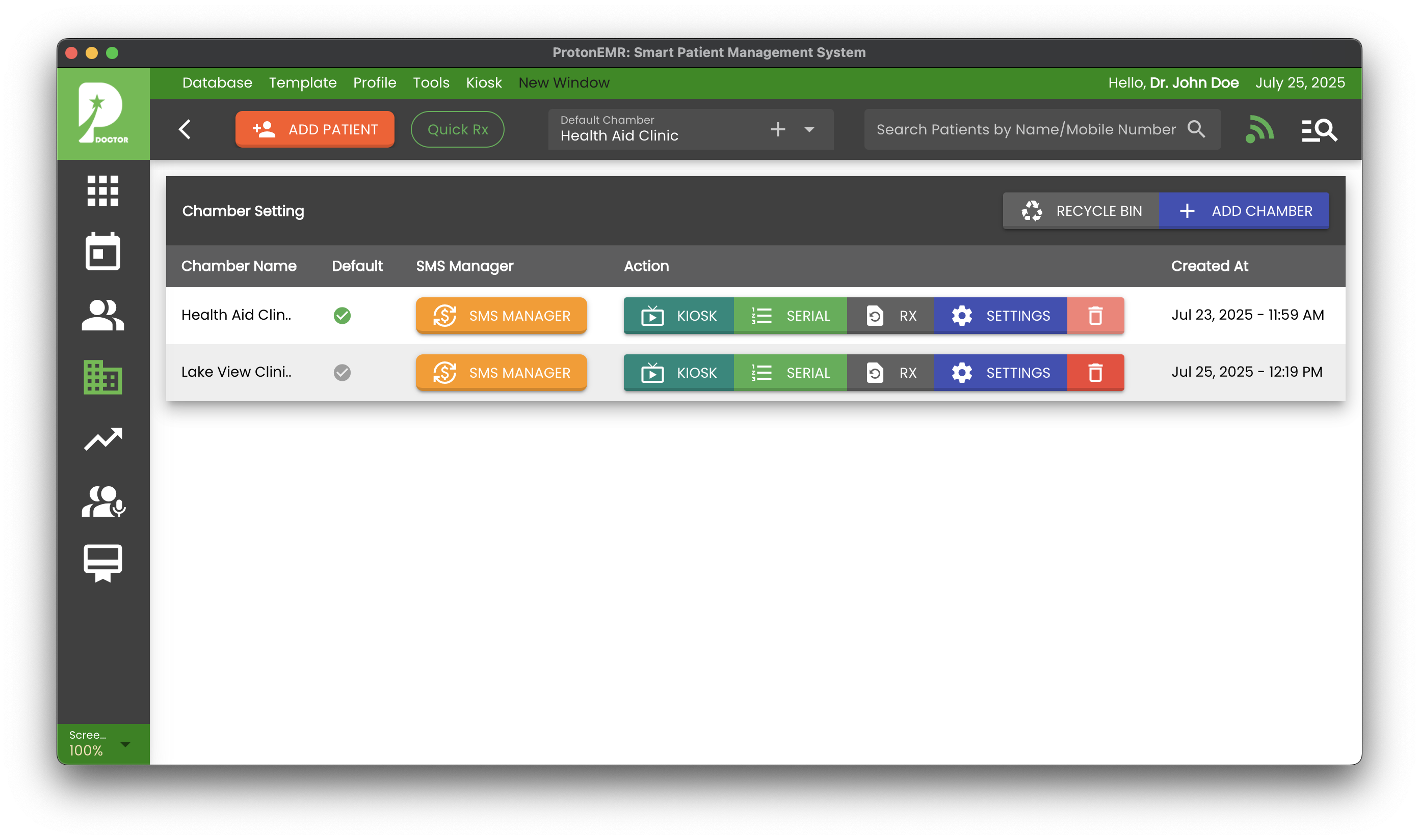 ProtonEMR Multi Chamber