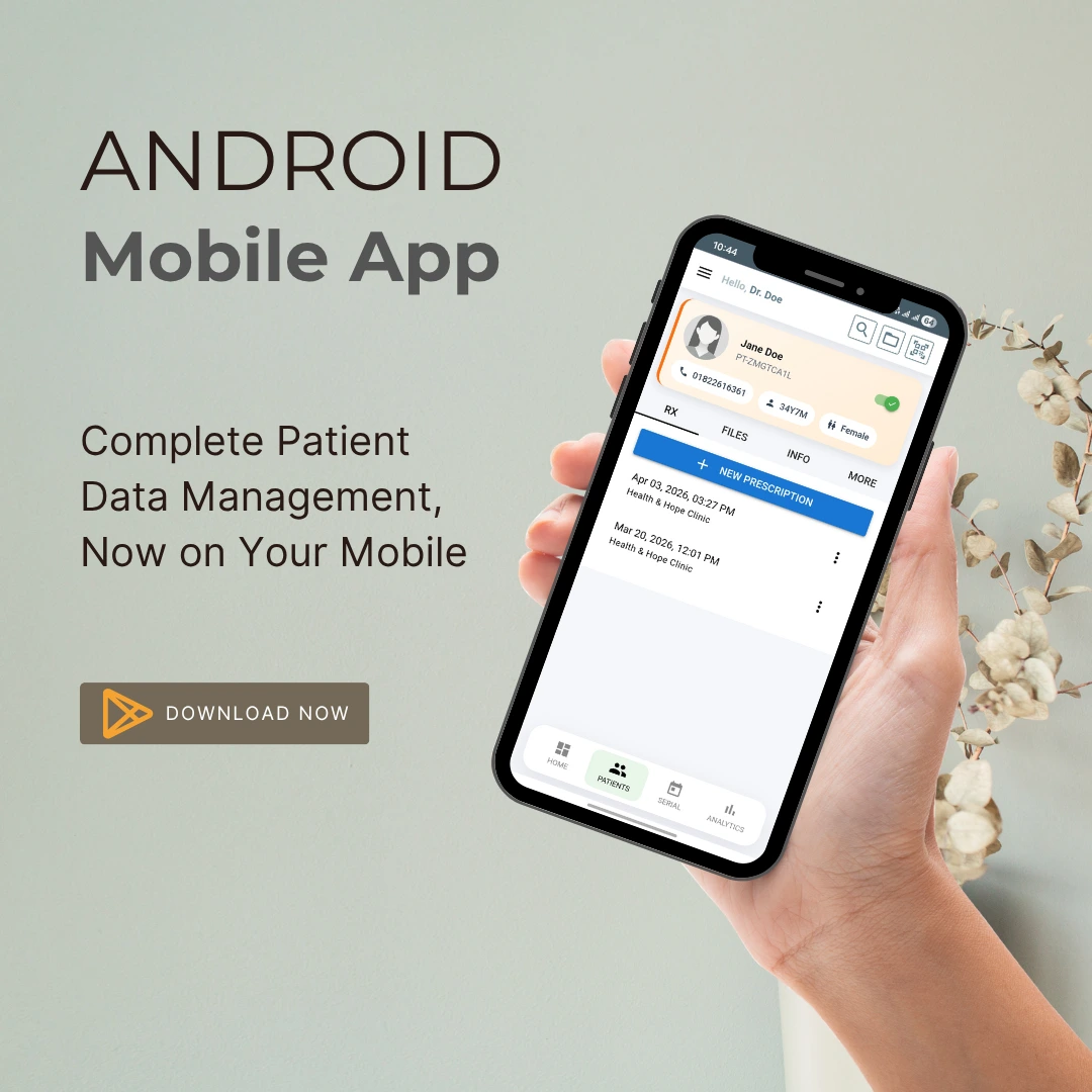 ProtonEMR Mobile App — prescription software for Android smartphones