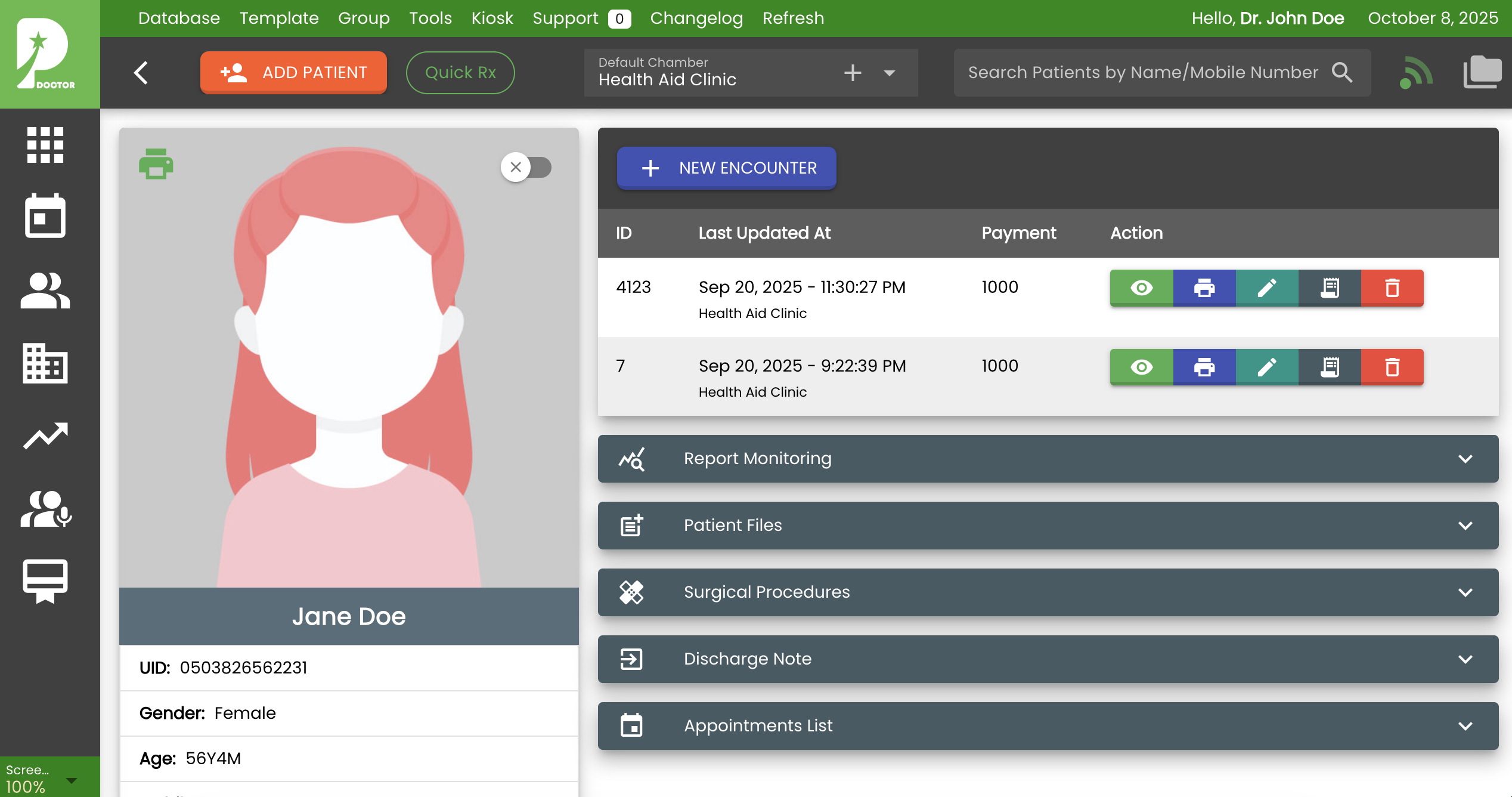 ProtonEMR Screenshot